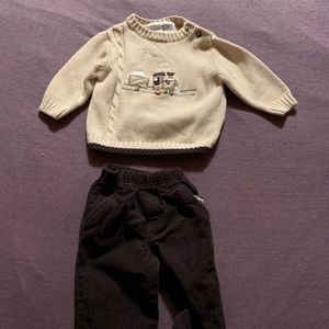 12 months boys 2 piece sweater set.